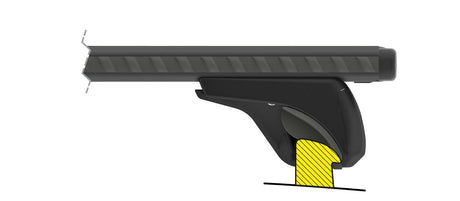 Nordrive Silenzio Black In-Rail, set completo barre portatutto in alluminio - M - Evos IA N15100