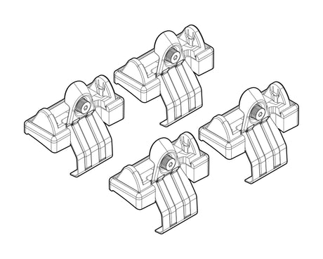 Kit attacchi barre portatutto 2 Ford Fiesta 3p 11/02>12/05 tetto standard N21002