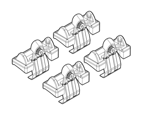 Kit attacchi barre portatutto 8 Toyota Corolla 5p 01/02>12/07 tetto standard N21008
