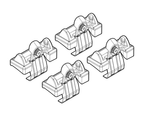 Kit attacchi barre portatutto 9 Toyota Corolla Verso 01/02>08/04 tetto standard N21009