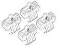 Kit attacchi barre portatutto Renault Espace 05/15>07/20 tetto std /tetto vetro N21178