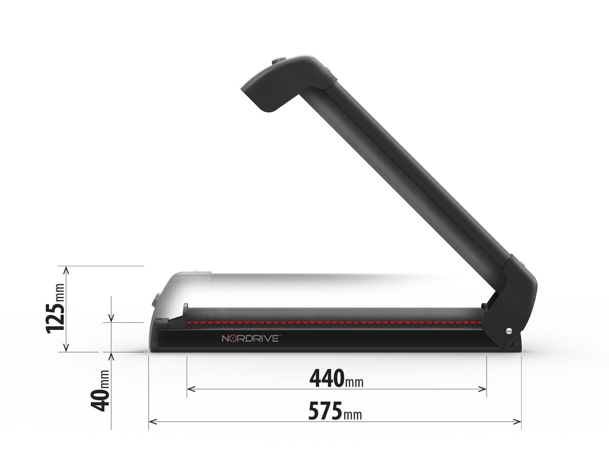 Nordrive Nordic-King EVO aluminium NK-40, portasci per barre da tetto - Nero N40012