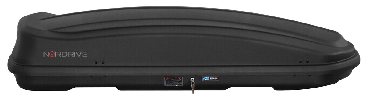 Box Tetto Auto Nordrive Box 430 - 430 Litri ABS Nero Goffrato Carico 75kg N60016