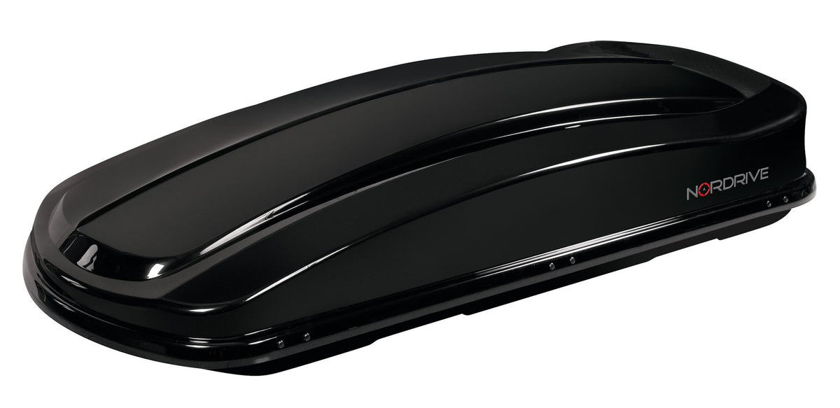 Nordrive Box 530D, box tetto in ABS, 530 litri, doppia apertura - Nero lucido N60025