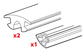Nordrive Set 3 gomme per una barra Kargo-Plus - L = 180 cm N99991