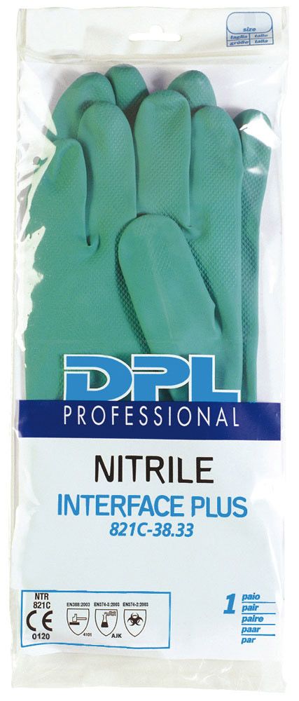 Ico Pair of Green Nitrile Gloves Size L/8