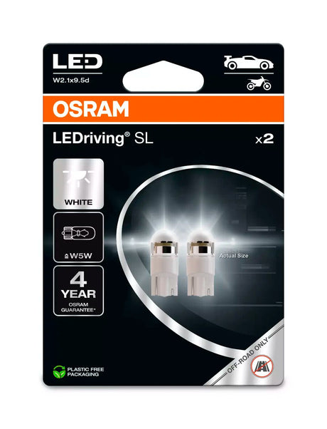 Osram 12V LEDriving SL - (W5W) - 1W - W2,1x9,5d - 2 pz - Scatola - Bianco