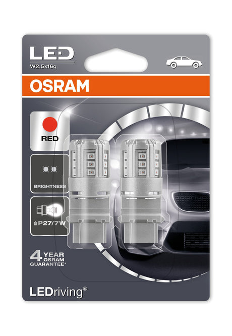 Osram Lampadina LEDriving Retrofit Led std (P27/7W) W2,5x16q 2 pz Blister Rosso