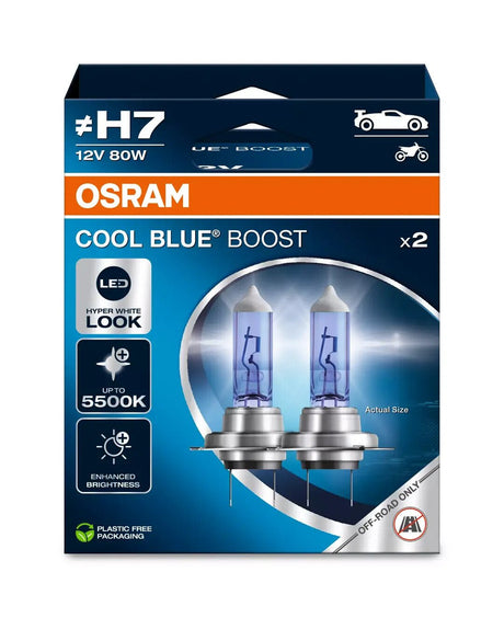 Osram 12V Cool Blue Boost - (H7) - 80W - PX26d - 2 pz - Scatola