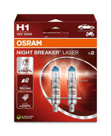 Osram 12V Night Breaker Laser - H1 - 55W - P14,5s - 2 pz - Scatola