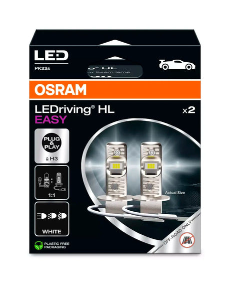 Osram 12V LEDriving HL Easy - (H3) - 8W - PK22s - 2 pz - Scatola