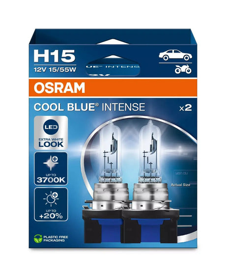 Osram 12V Cool Blue Intense (Next Gen) - H15 - 55/15W - PGJ23t-1 - 2 pz - Scatola