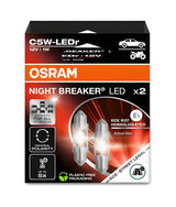 Osram 12V Night Breaker Led - C5W - 1W - SV8,5-8 - 2 pz - Scatola