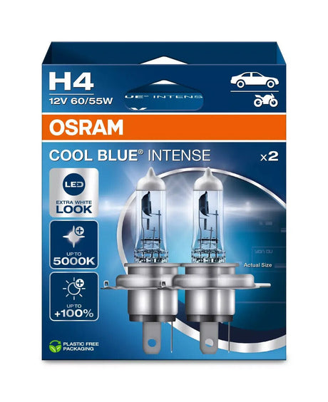 Osram 12V Cool Blue Intense (Next Gen) - H4 - 60/55W - P43t - 2 pz - Scatola
