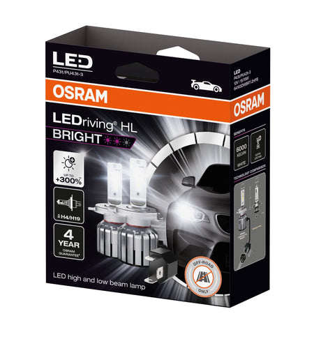 Osram 12V LEDriving HL Bright - (H4/H19) - 15/15W - P43t/PU43t-3 - 2 pz - Scatola