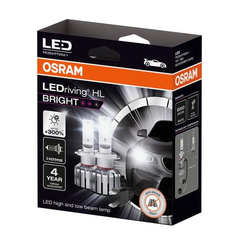 Osram 12V LEDriving HL Bright - (H7/H18) - 19W - PX26d/PY26d-1 - 2 pz - Scatola