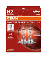 Osram 12V Night Breaker Silver - H7 - 55W - PX26d - 2 pz - Scatola
