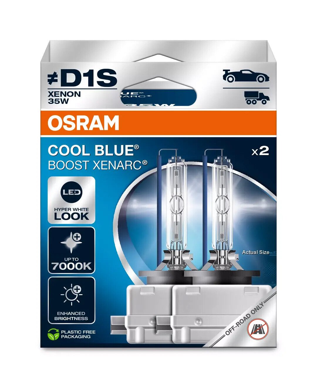 Osram Xenarc Cool Blue Boost - D1S - 35W - PK32d-2 - 2 pz - Scatola