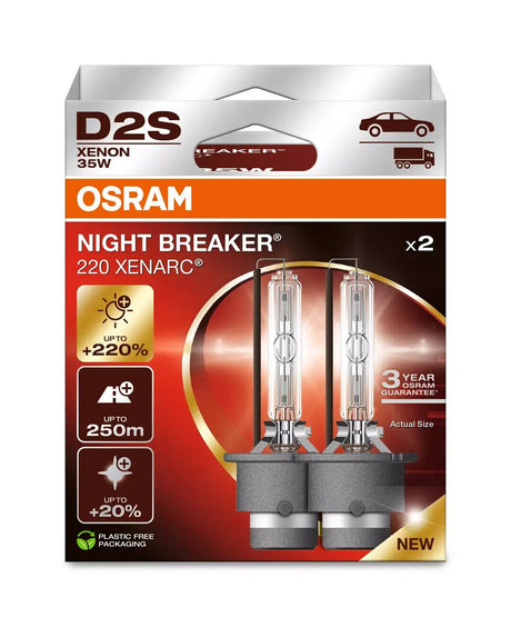 Osram Xenarc Night Breaker Laser (Next Gen) - D2S - 35W - P32d-2 - 2 pz - Scatola