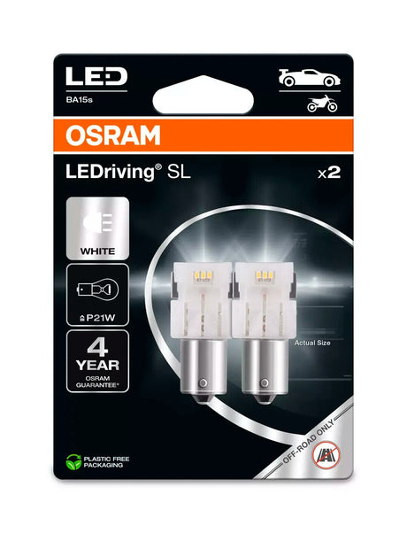 Osram 12V LEDriving SL - (P21W) - 1W - BA15s - 2 pz - Scatola - Bianco
