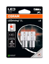 Osram 12V LEDriving SL - (P21/5W) - 1W - BAY15d - 2 pz - Scatola - Rosso