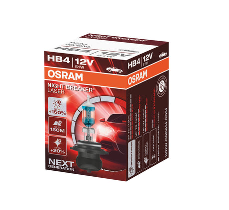 Osram Lampadina 12V Night Breaker Laser - HB4 - 51W - P22d - 1 pz - Scatola