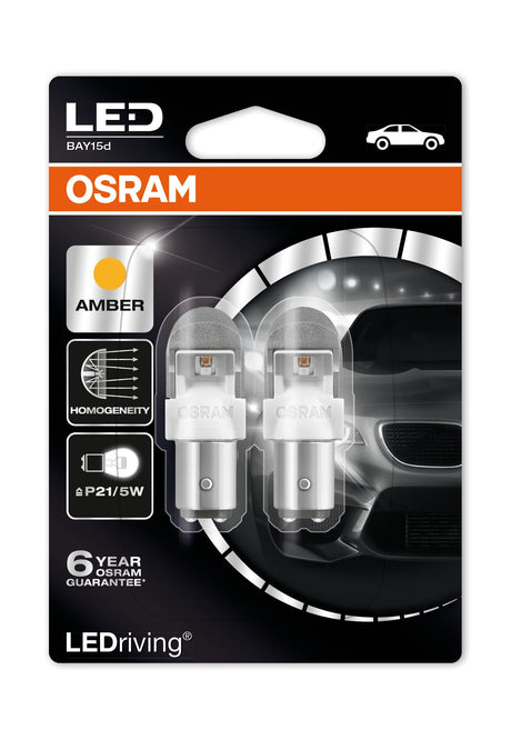 Osram Lampadina LEDriving Retrofit Premium P21/5W BAY15d 2 pz Blister Arancio