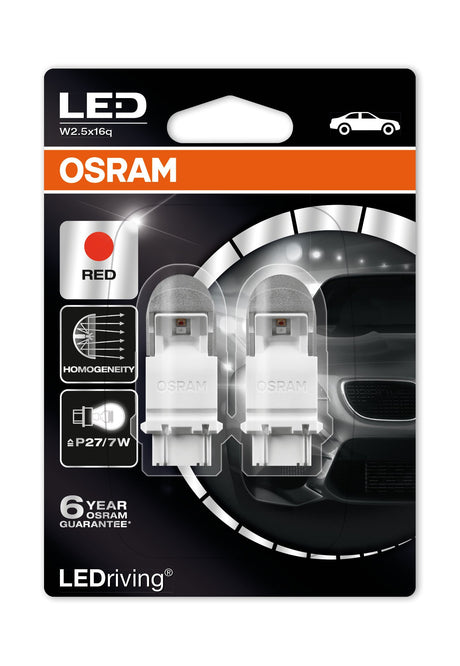 Osram Lampadina LEDriving Retrofit Premium P27/7W W2,5x16q 2 pz Blister Rosso
