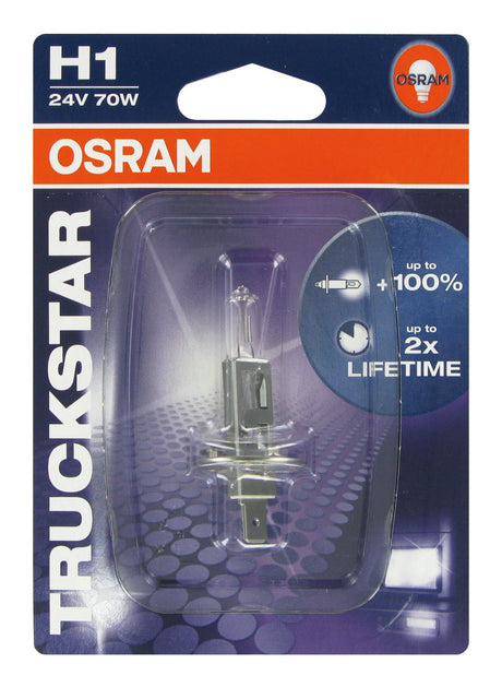 Osram Lampadina 24V Truckstar - H1 - 70W - P14,5s - 1 pz - Blister