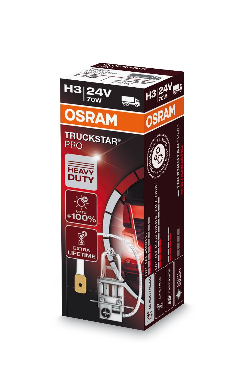 Osram Lampadina 24V Truckstar Pro - H3 - 70W - PK22s - 1 pz - Scatola