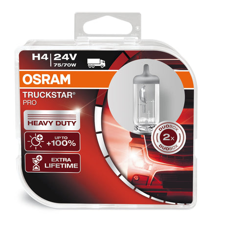 Osram Lampadina 24V Truckstar Pro - H4 - 75/70W - P43t - 2 pz - Scatola Plast.