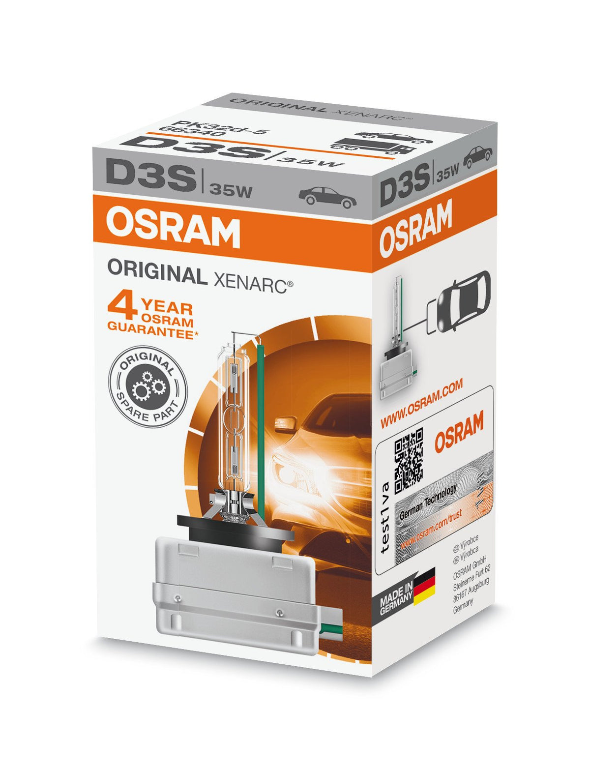 Osram Lampadina Xenarc - D3S - 35W - PK32d-5 - 1 pz - Scatola