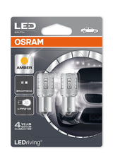 Osram 12V LEDriving Retrofit Led Standard - (PY21W) - BAU15s - 2 pz - Blister - Arancio