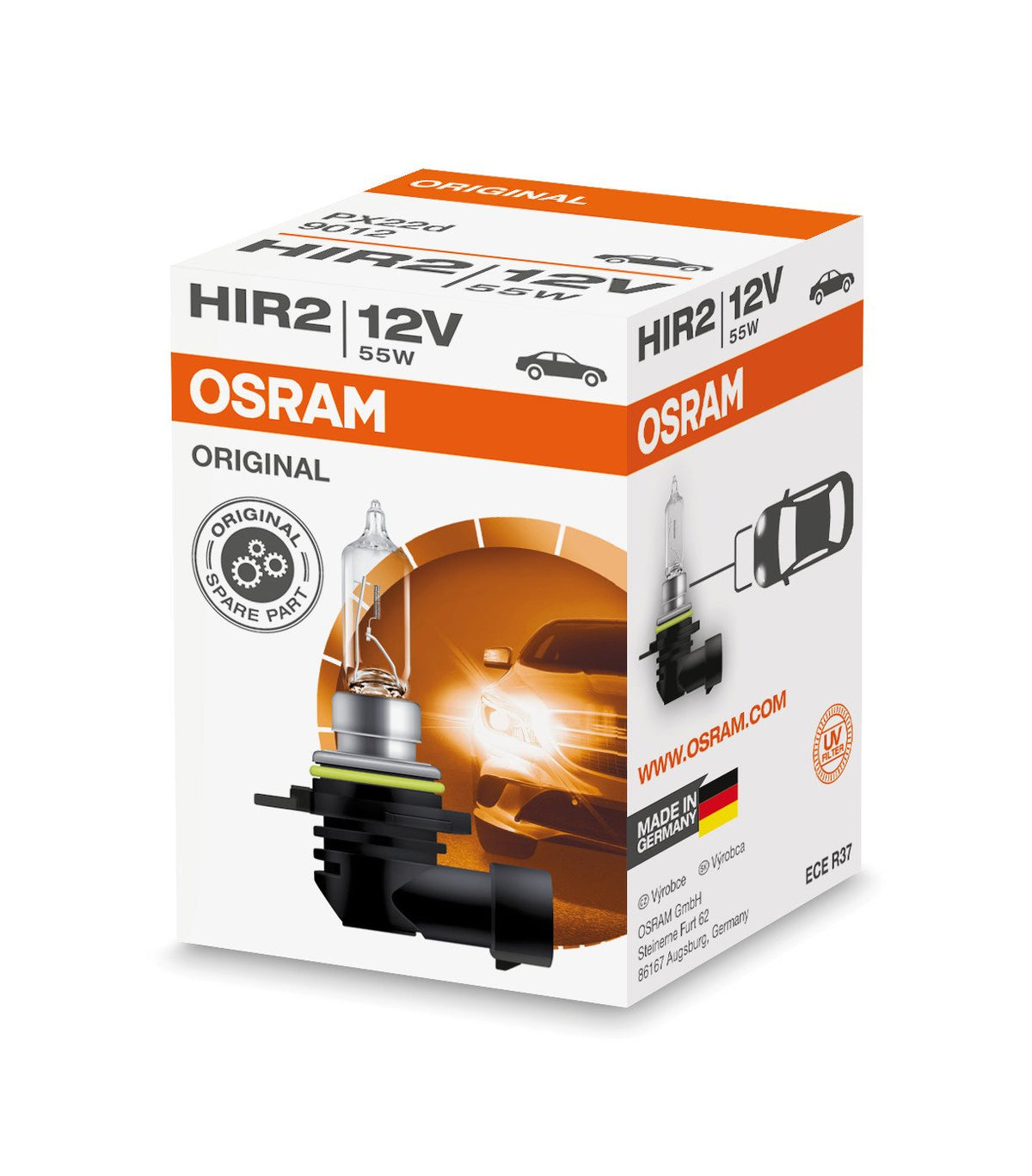 Osram Lampadina 12V Original Line - HIR2 - 55W - PX22d - 1 pz - Scatola
