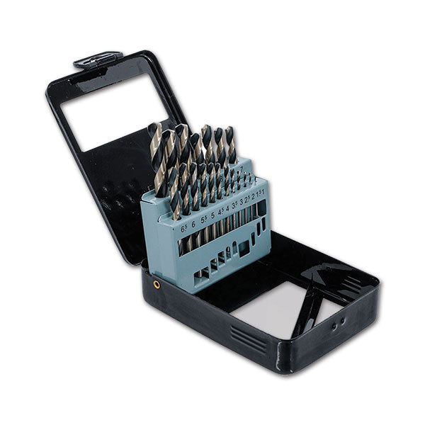 19 Punte acciaio x metalli in scatola di metallo OFF0592