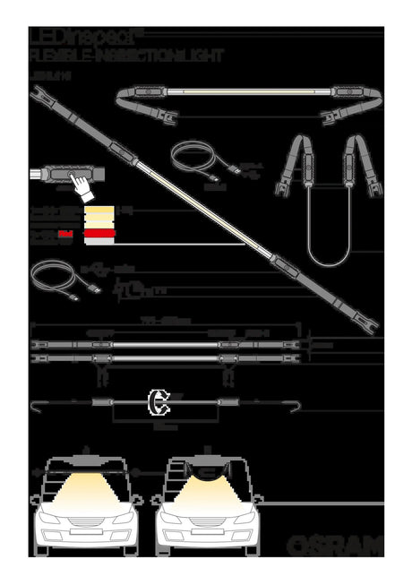 Osram LEDinspect FLEXIBLE INSPECTION LIGHT, torcia da ispezione sotto cofano flessibile