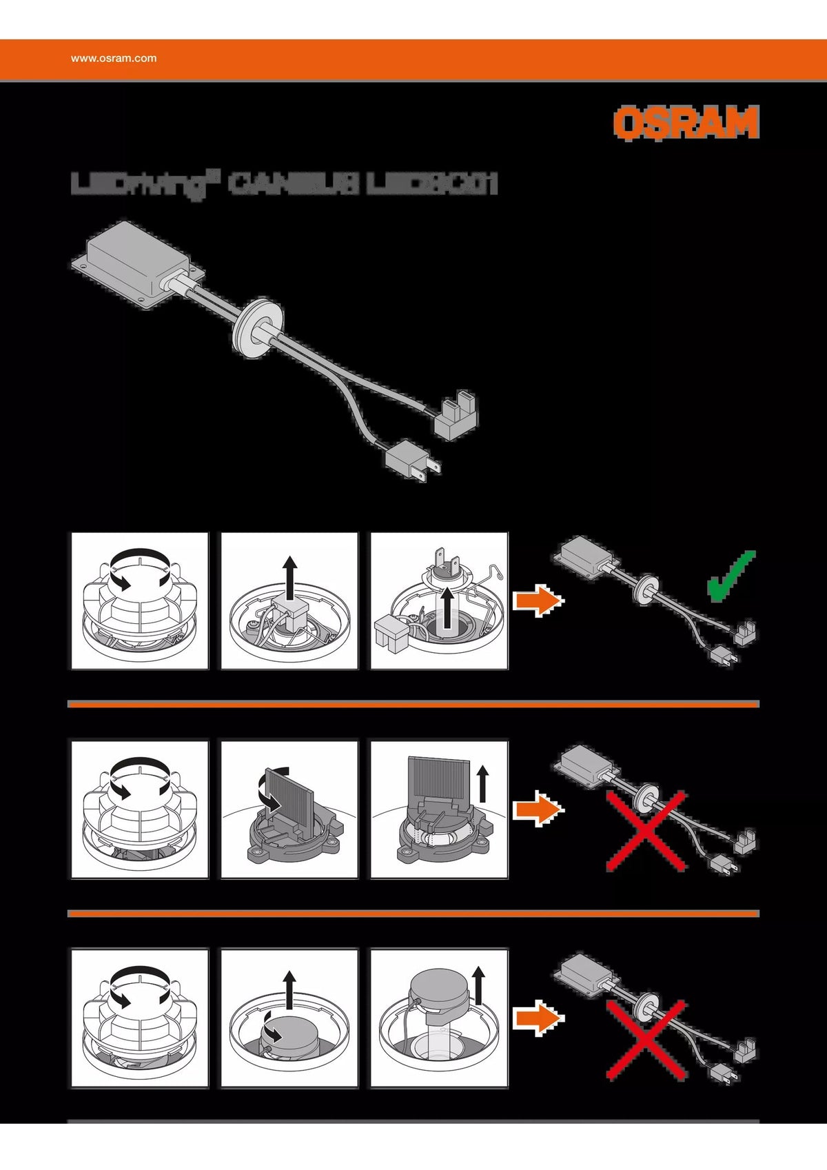 Osram LEDriving SMART CANBUS - 12V - H7, 12W, PX26d