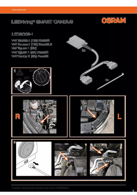 Osram LEDriving SMART CANBUS - 12V - H7, 16W, VW