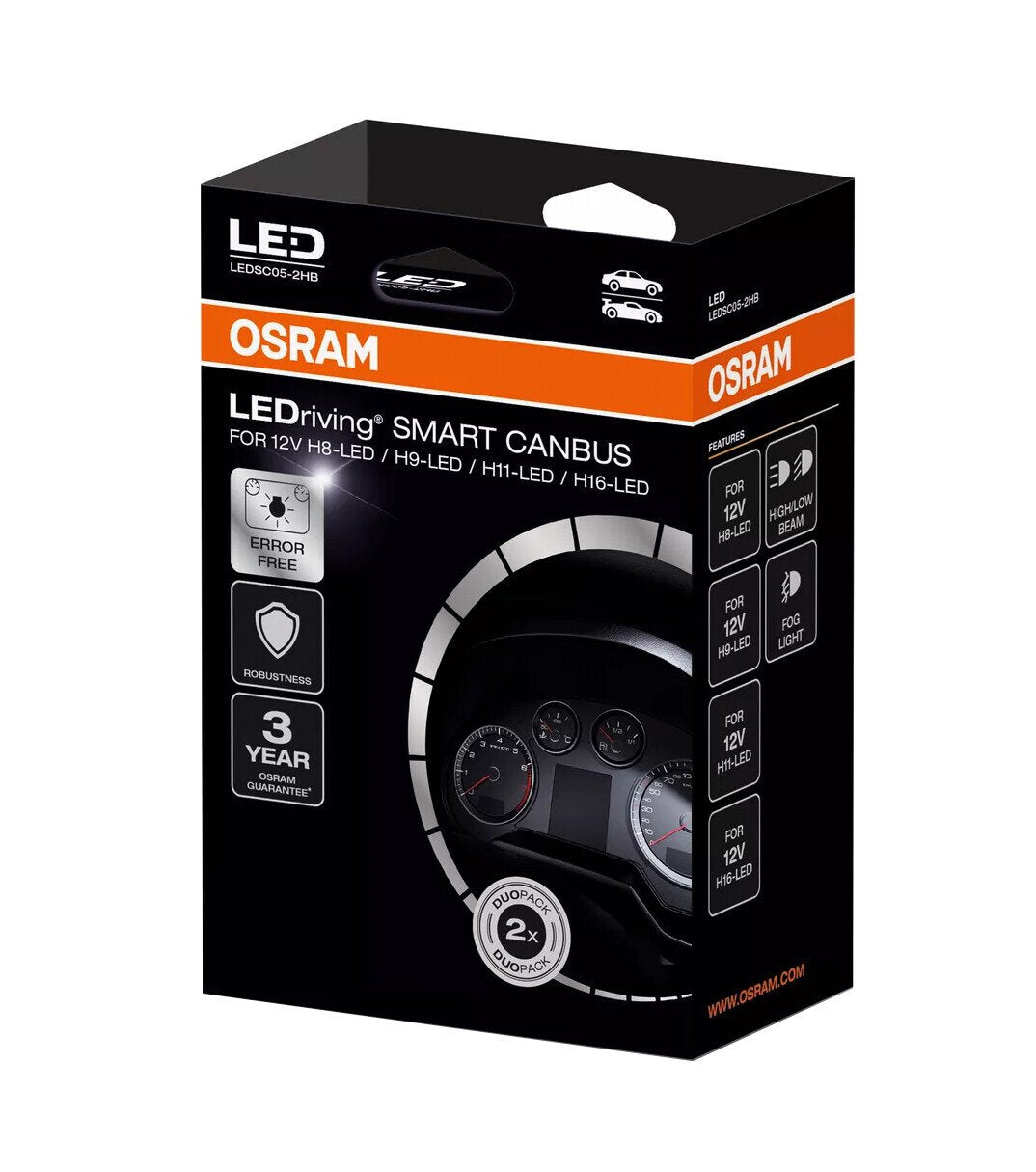 Osram LEDriving SMART CANBUS - 12V - H8/H9/H11/H16, 15W, PGJ19-X