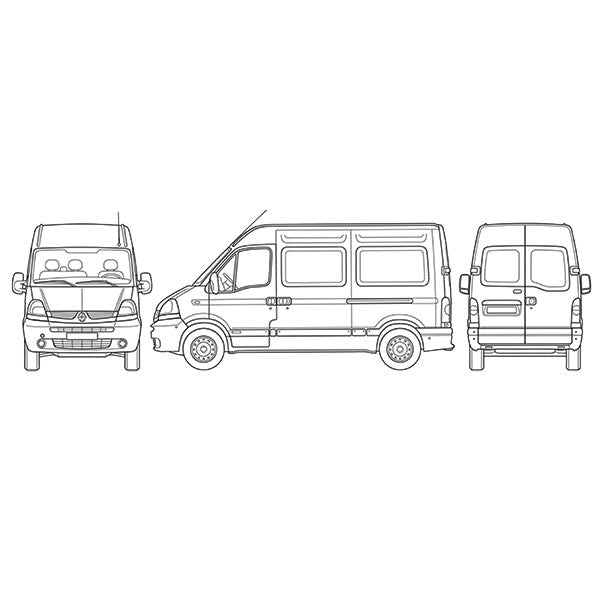 Innenliegende Verdunkelungsrollo für Fiat Ducato Master ab 2011