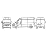 Innenliegende Verdunkelungsrollo für Fiat Ducato bis 1990