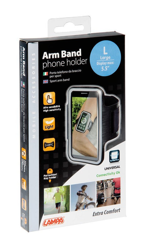 Lampa Arm Band, portatelefono da braccio per sport - L - max 5,5" P16155
