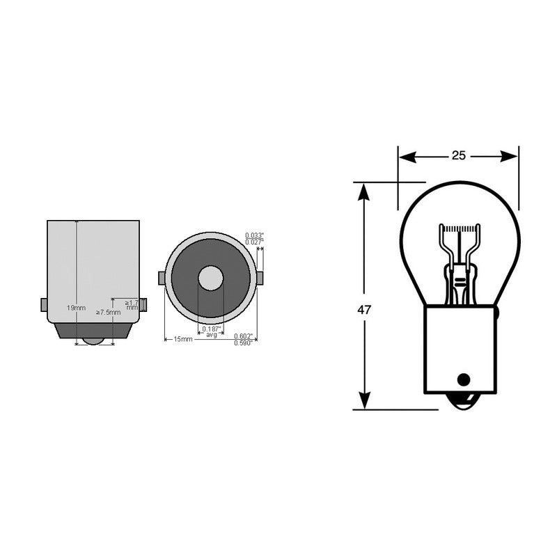 Riatec Scatola 10Pz lampadina 12v 21Wba15S Bianca P21W