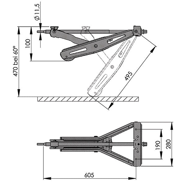 Al-ko Piedino appoggio rinforzato 1000 kg corto