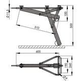 Al-ko Piedino oscillante regolabile 55/65 cm