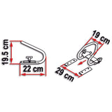 Fiamma Moto Unterlegkeil hinten 05800-01-