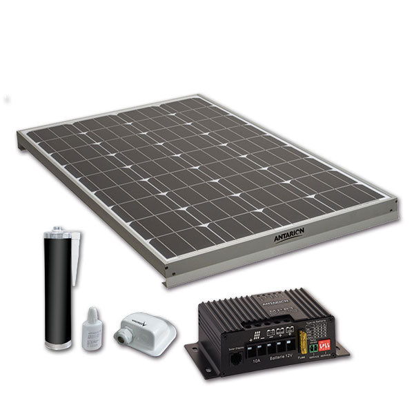 Antarion Kit Pannello Solare Camper monocristallino 160 W + regolatore MPPT