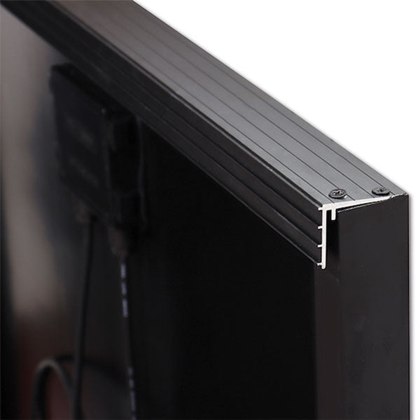 ExtraSUN Solar Panel for Camper and Van, Black, 170 W, with Brackets, 670 x 1335 x 44 mm 