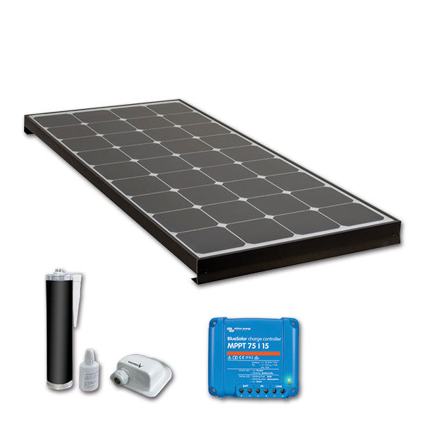 Antarion Solarpanel für Wohnmobile und Vans BB 120 W + MPPT-Regler 1210 x 540 x 60 mm