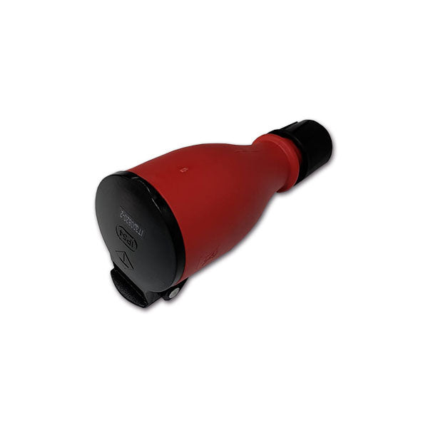 Schuko IP54 socket - red/black PRB1005